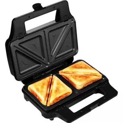 Appareil a croque-monsieur 4 en 1 - SENCOR - SSM 9940SS - 900 W - 4 plaques - Boîtier CoolTouch - Argent