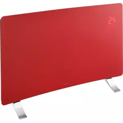 Radiateur intelligent Wi-Fi en verre - SENCOR - SCF 4742RD - 2400 W - 2 niveaux - Thermostat - Rouge