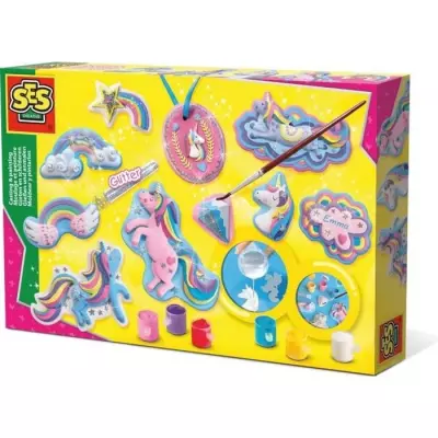 SES CREATIVE - Moulage et peinture Licornes - Kit créatif pour enfants de plus de 5 ans