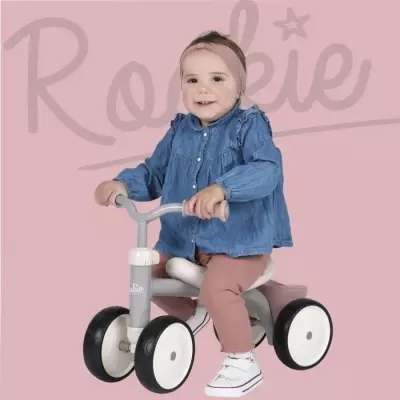 Porteur Rookie Rose en métal pour enfant des 12 mois - Smoby