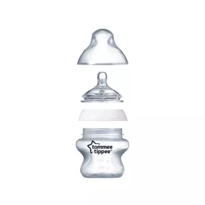 Tétines 6m+ Débit rapide - TOMMEE TIPPEE - Lot de 2 - Silicone - Transparent