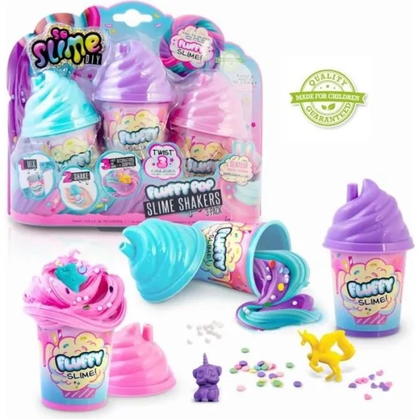 SO DIY So Slime Fluffy - Lot de 3 Slime Shakers Fluffy parfumés - Découvre une nouvelle texture de slime ! - SSC 101 - 6 ans e