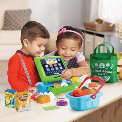 VTECH - 1,2,3 Imite-Moi - Caisse Enregistreuse Interactive Maxi Shopping - Jouet d'Imitation Enfant