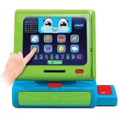 VTECH - 1,2,3 Imite-Moi - Caisse Enregistreuse Interactive Maxi Shopping - Jouet d'Imitation Enfant