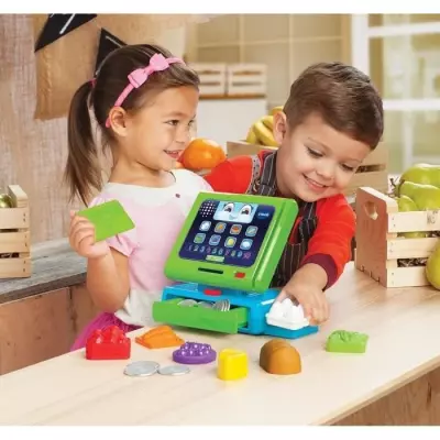 VTECH - 1,2,3 Imite-Moi - Caisse Enregistreuse Interactive Maxi Shopping - Jouet d'Imitation Enfant