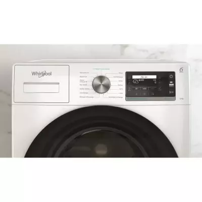 Lave-linge hublot WHIRLPOOL W6XW845WBFR Supreme Silence - 8 kg - Induction directe - L60cm - Classe B - 1400 trs/min - Blanc