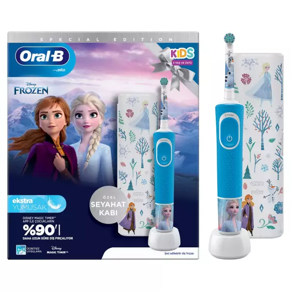 Oral-B Vitality Pro Frozen Enfant Brosse à dents rotative oscillante Noir, Gris