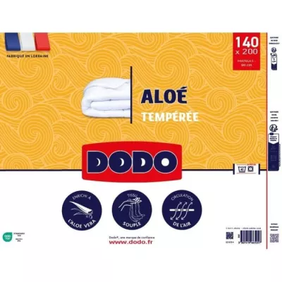 Couette 140x200 cm DODO ALoe - Tempérée - 300G/m² - Couette 1 perso