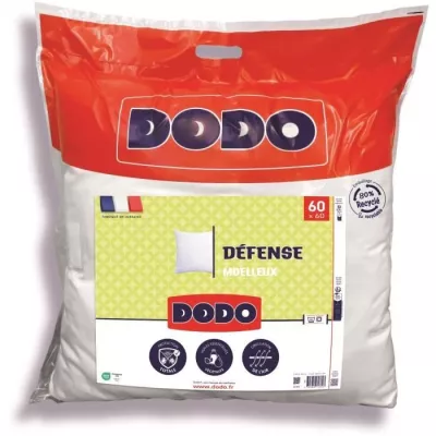 DODO - Oreiller DEFENSE - 60 x 60 cm - 100% Polyester VOLUPT'AIR - Bla