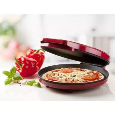 Four a pizza - DOMO - My express - 1450W - Rouge - Minuterie - Tempér