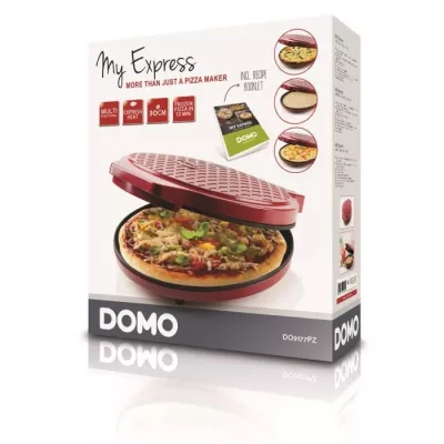 Four a pizza - DOMO - My express - 1450W - Rouge - Minuterie - Tempér