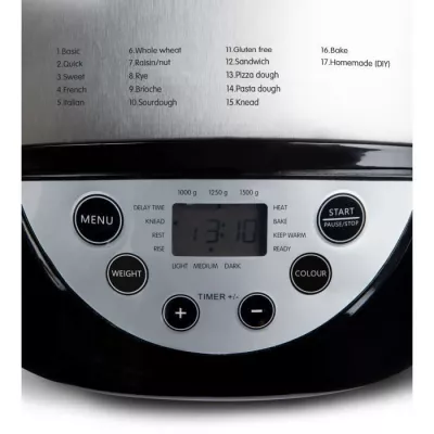 Automatic bread machine XL - DOMO - B3977 - 850 W - 17 programmes -