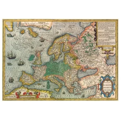 Puzzle Carte d'Europe - 1000 pieces - Marque Educa - Theme Voyage et c