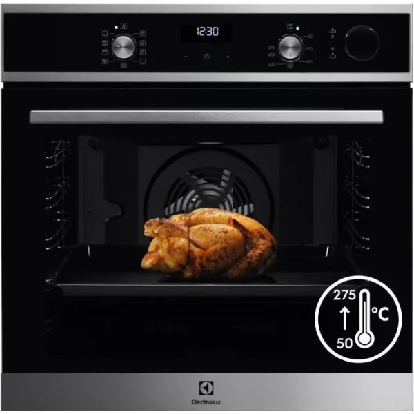 Electric Recessed Oven 25% Steam - Pulsed Rotating Heater ELECTROLUX EOC5H40X SERIES 700 PRO SteamCrisp - Steel