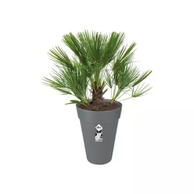 ELHO Loft Urban Pot de fleurs rond Haut 42 - Noir - Ø 42 x H 56 cm -