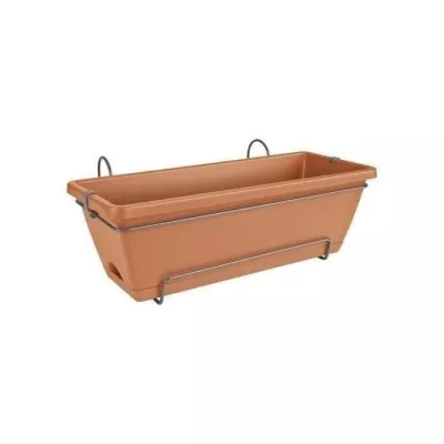 Elho Barcelona Balconniere Allin1 50 - Marron - L 50 x B 28 x H 19 cm