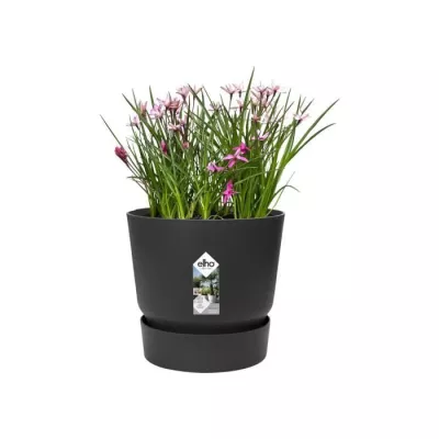 ELHO Pot de fleurs rond Greenville 25 - Extérieur - Ø 24,48 x H 23,3