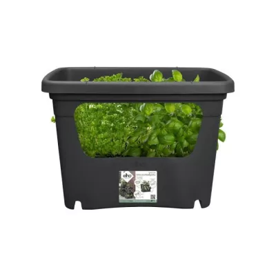 ELHO - Pot de fleurs - Green Basics Stack & Grow Large - Living Noir -