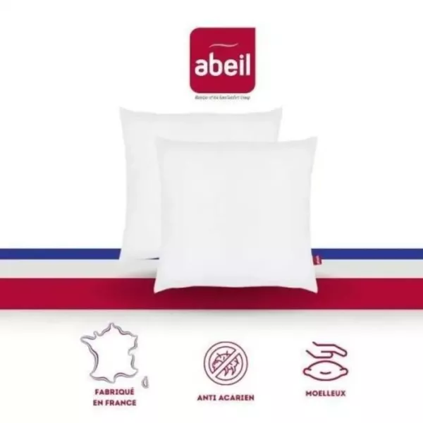 Lot de 2 oreillers anti-acariens - 60 x 60 cm - 100% coton traité Biome - ABEIL