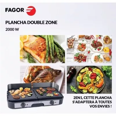 FAGOR - FG823 - Extra Large Stainless Steel Plancha - 2200 W