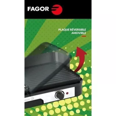 Plancha électrique - FAGOR - FG823 - Plancha Inox Extra Large - 2000