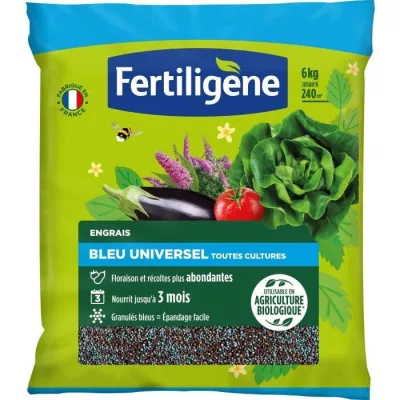 FERTILIGENE FBLEUBIO6 - Engrais Bleu Universel 6 kg - Floraison et ré