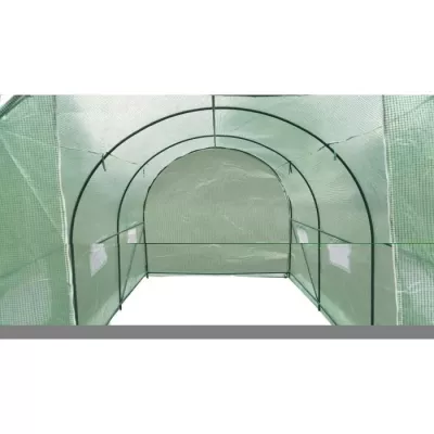 Tunnel garden greenhouse - 6 m2 - Polyethylene canvas 140g & Steel tub