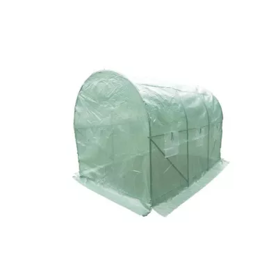 Tunnel garden greenhouse - 6 m2 - Polyethylene canvas 140g & Steel tub