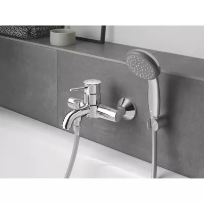 Mitigeur monocommande Bain / Douche mural GROHE - Finition Chromé - P