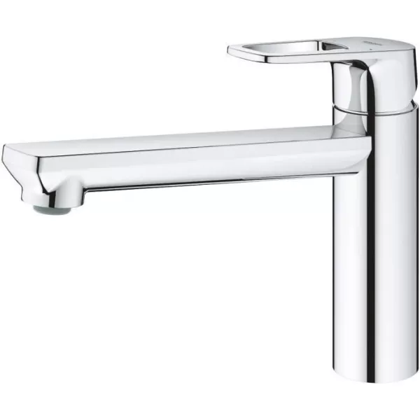 Mitigeur évier monocommande BauLoop 31706000 - GROHE - Bec tube pivotant médium - Rotation 140° - Chrome