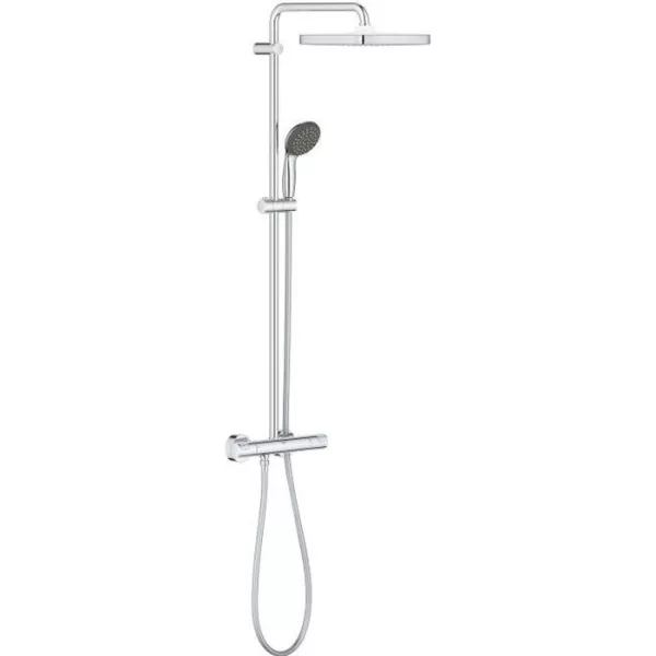 GROHE Colonne de douche avec mitigeur thermostatique Vitalio Start 250, douche,50% d'économie d'eau, tete de douche 250mm, 2669