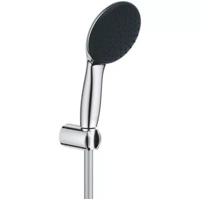 Ensemble de douche avec pommeau 1 jet Pluie, support et flexible 1,75m