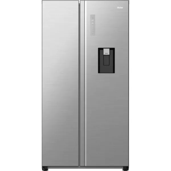 Réfrigérateur américain - HAIER - HSW59F18DWMM - 601L -Distributeur d'eau - Classe D - 177,5 x 90,5 x 71,7 cm - Inox