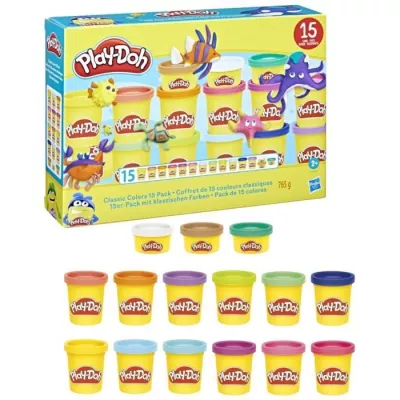 Play-Doh Set of 15 classic color pots of modelling paste, p