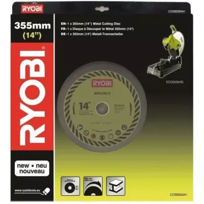 Disque à tronçonner métal RYOBI - ø 355mm, Pratique et Performant