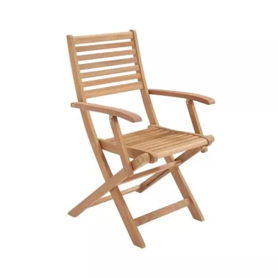 Lot de 4 fauteuils de jardin pliants en Acacia FSC - Bois massif - Mar