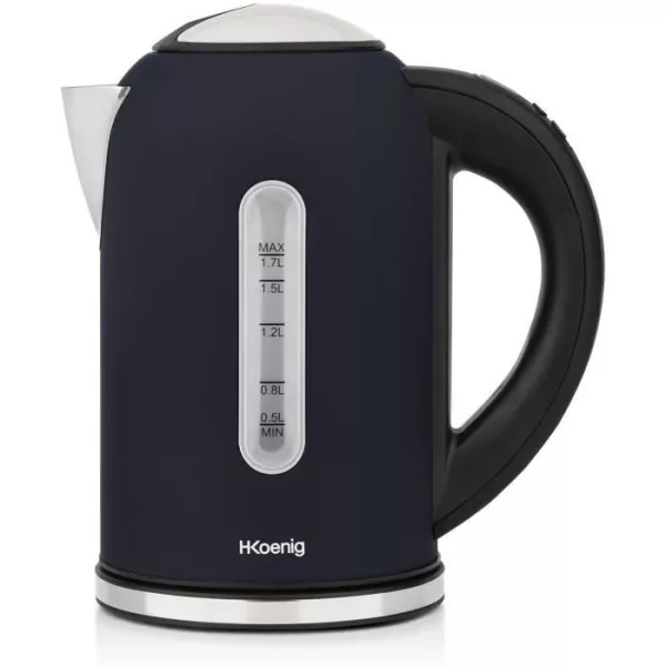 Programmable kettle - HKoeNIG - Boe56 - 1.7L - 2200W - Adjustable temperature - LCD screen - Matte night blue and stainless stee