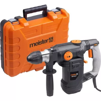 Perforateur MEISTER MPH1500-1 - Puissant 1500W - Béton noir, gris et orange