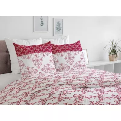 Parure de couette HOME LINGE PASSION FRISE - Bordeaux - 100% Coton 57