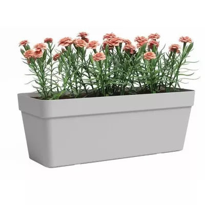 Jardinière Rectangulaire Gris Clair - ARTEVASI - L49,9 x P20 x H18,1cm