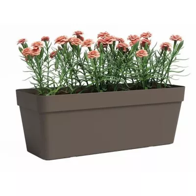 Jardinière Rectangulaire en Plastique Bronze - L49,9 x P20 x H18,1cm