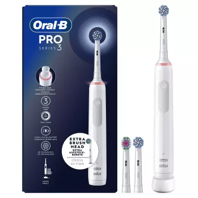 Oral-B PRO 3 3700 Adulte Brosse à dents rotative oscillante Blanc