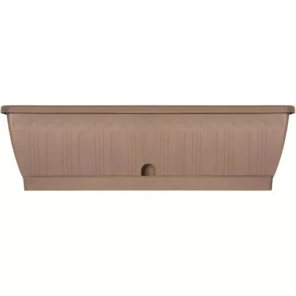 Jardiniere - GARDEN ID Terraflor - Taupe 60 cm - Solidité - Réserve d'eau - Recyclé & 100% recyclable - Volume pour plantes.