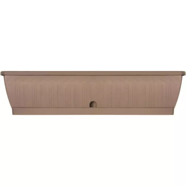 Jardiniere - GARDEN ID Terraflor - Taupe 80 cm - Solidité - Réserve d'eau - Recyclé & 100% recyclable - Volume pour plantes.