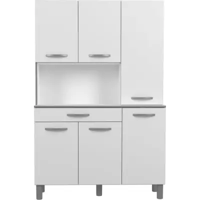 OSLO Buffet de 120 cm - 1 Tiroir et 6 Portes - L 120 x P 40 x H 185 cm