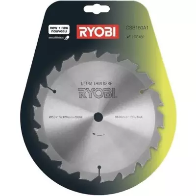 RYOBI - Lame ULTRA FINE 150 mm - 18 dents - alésage 10 mm pour scie c