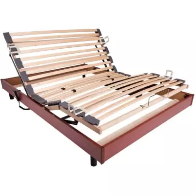 Ensemble relaxation matelas + sommier électrique 140x190 - Mousse - F