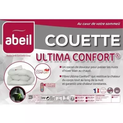 ABEIL Couette chaude 450gr/m² Ultima Confort - 200 x 200 cm