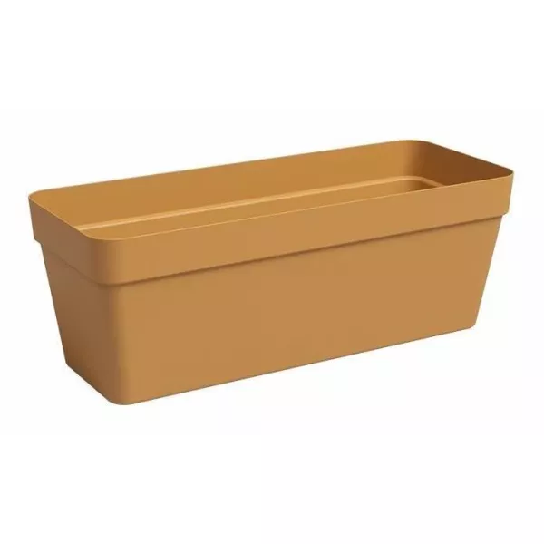 Jardiniere - Plastique - Jaune miel - Rectangulaire - L49,9 x P20 x H18,1cm - ARTEVASI