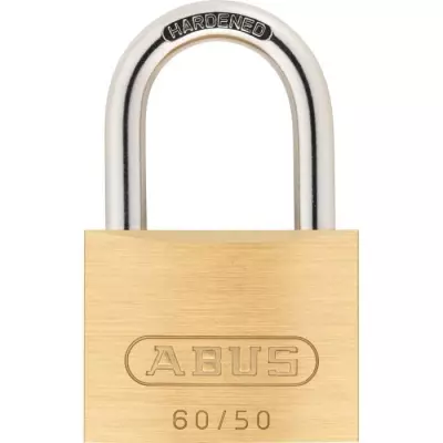 Cadenas en laiton massif - ABUS - 60/50 - Anse acier cémenté - Doubl